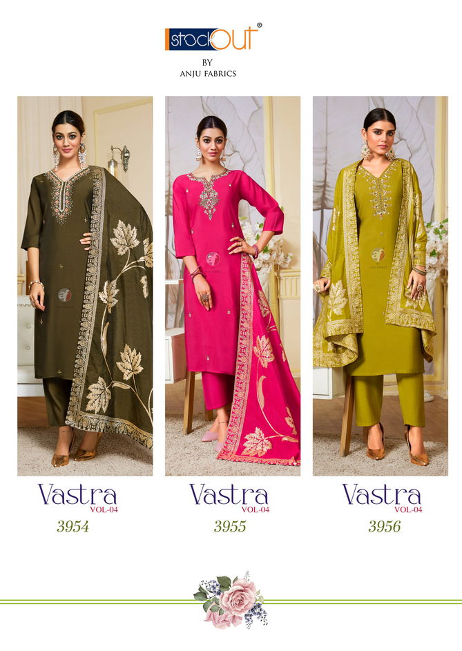 Vastra Vol 4 By Af Roman Silk Designer Kurti With Bottom Dupatta Wholesale Shop In Surat
